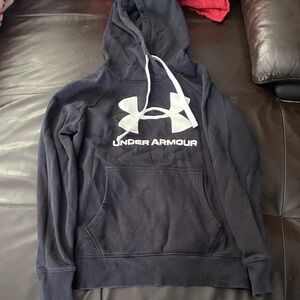 Under Armour Navy Hoodie with White Logo